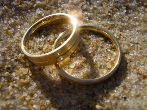 Wedding-rings-on-sand-Charlotte-Monroe-Lake-Norman-Prenup-Family-Law-Attorney-300x225