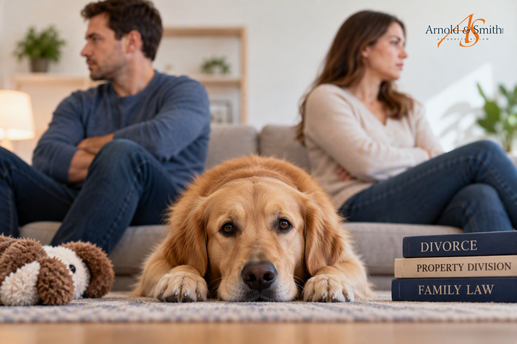 Family dog between separating spouses during a North Carolina divorce